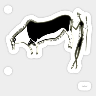 Eland and Man Sticker